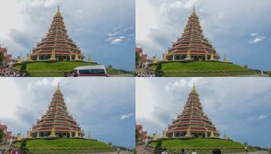 时间流逝:泰国清莱的怀解放军佛寺高清在线视频素材下载