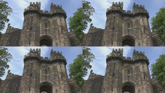 2016年5月左右，英国兰开夏郡兰开斯特HMP兰开斯特城堡入口高清在线视频素材下载