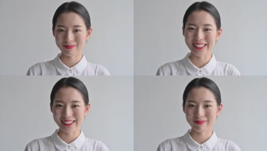 微笑的年轻中国女商人的肖像高清在线视频素材下载
