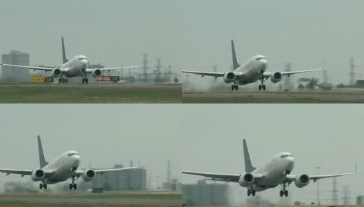 波音737飞机起飞高清在线视频素材下载
