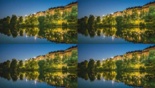 HD Time Lapse: City Canal Reflection高清在线视频素材下载