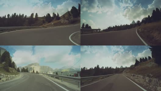 在岩石山口的车载摄像机高清在线视频素材下载