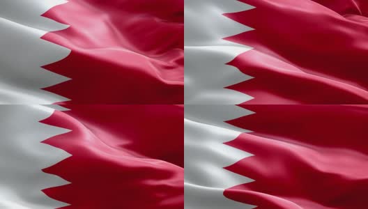 巴林国旗波浪图案可循环元素高清在线视频素材下载
