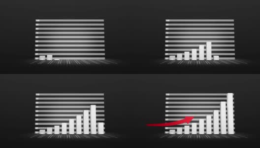 随箭头增长的图高清在线视频素材下载