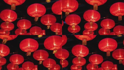 中国大红灯笼高高挂高清在线视频素材下载