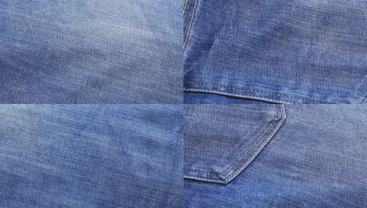 蓝色牛仔裤布背景，滑动视频高清在线视频素材下载