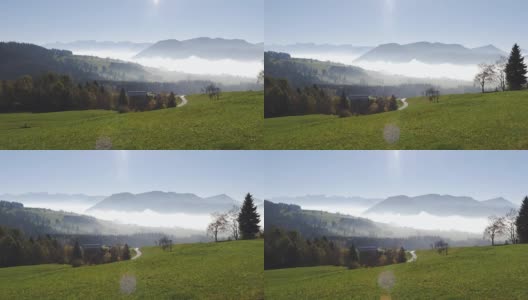 瑞士阿尔卑斯山和乡村公路高清在线视频素材下载