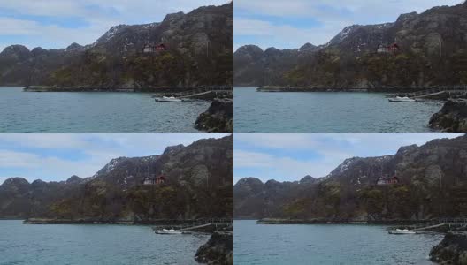挪威海岸的房屋高清在线视频素材下载