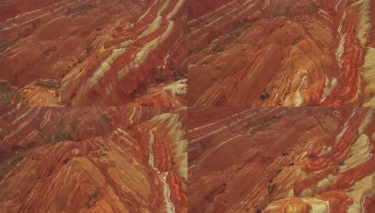 张掖国家地质公园五颜六色的丹霞岩层高清在线视频素材下载