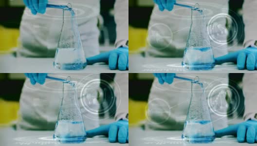 在实验室里混合化学药品高清在线视频素材下载