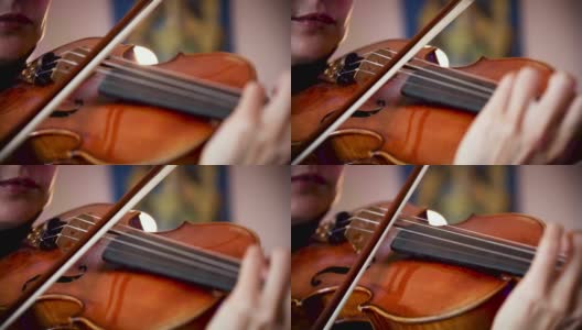 玩小提琴高清在线视频素材下载