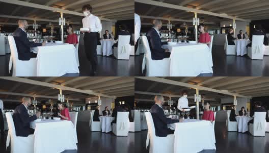 浪漫的豪华餐厅用餐高清在线视频素材下载