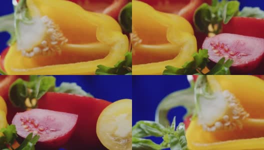 新鲜蔬菜宏观视图高清在线视频素材下载
