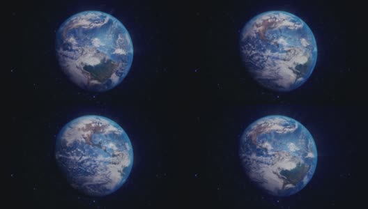 地球从太空旋转高清在线视频素材下载