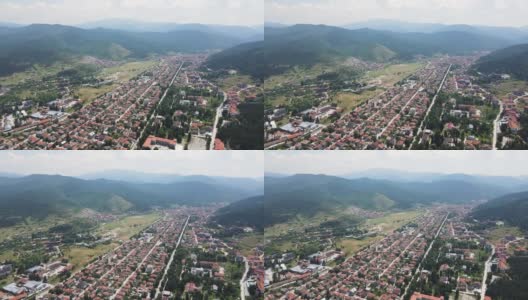 保加利亚维林格勒著名温泉胜地的鸟瞰图高清在线视频素材下载