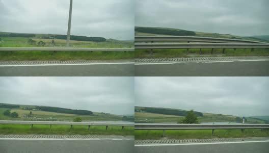 从车窗往外看，英国英国高速公路m62高清在线视频素材下载