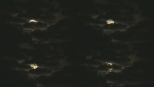 Full Moon and Moody Sky高清在线视频素材下载