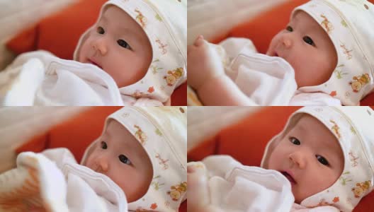 亚洲女婴是如此的可爱高清在线视频素材下载