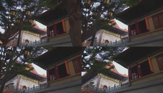 泰国中国寺庙的一部分高清在线视频素材下载