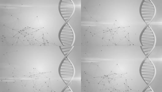 基因治疗和基因工程人类基因DNA的医学研究3D渲染高清在线视频素材下载