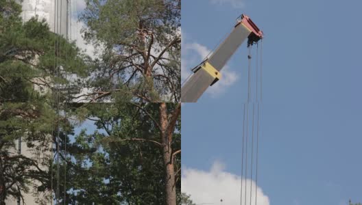 建筑起重机吊臂高清在线视频素材下载