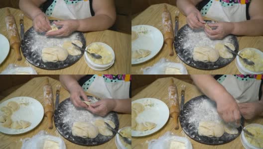 cooking traditional Ukrainian food高清在线视频素材下载
