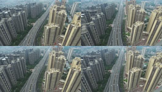 无人机拍摄的城市景观在中国四川成都高清在线视频素材下载