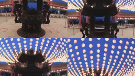 中国农历新年庆祝活动之前更换灯笼内高清在线视频素材下载