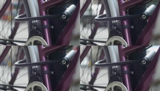 自行车锁高清在线视频素材下载