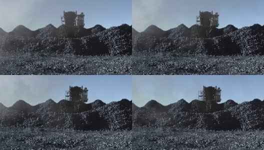 南美阿根廷圣克鲁斯省里约热内卢Turbio煤矿的煤矿开采。高清在线视频素材下载