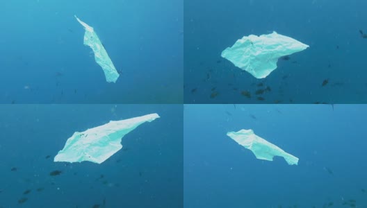 环境问题:海洋中的一次性塑料高清在线视频素材下载