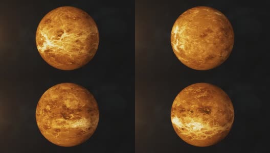 现实行星金星在深太空旋转。高清在线视频素材下载