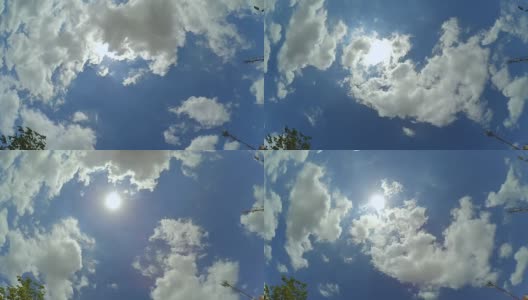 时变电影的天空与太阳和云高清在线视频素材下载