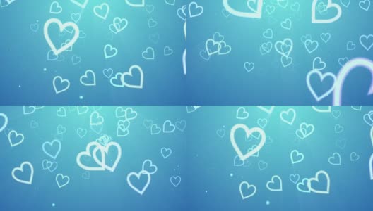 Pop and Cute, Lovely Blue Heart Bound[7秒循环]高清在线视频素材下载