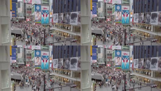 人们在日本大阪道顿堀行走。高清在线视频素材下载