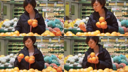 在超市购物的女人高清在线视频素材下载