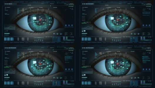 未来HUD显示视网膜扫描高清在线视频素材下载