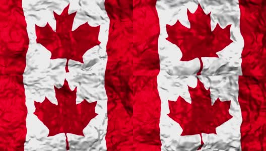 在风中飘扬的加拿大国旗高清在线视频素材下载