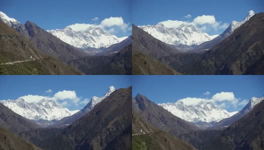 雪山。尼泊尔喜马拉雅山脉高清在线视频素材下载