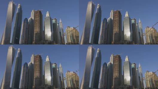 城市摩天大楼和住宅公寓的现代建筑迪拜城高清在线视频素材下载