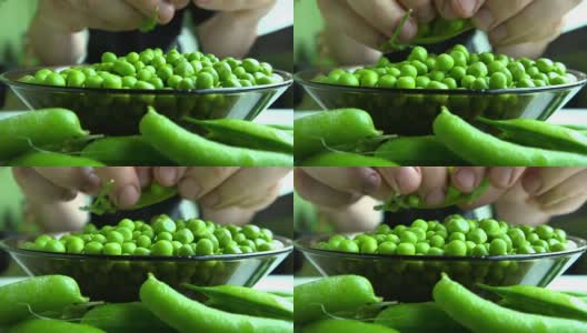 手工清洗青豆的过程高清在线视频素材下载