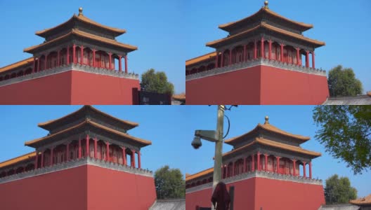 斯坦尼康镜头的内部部分的紫禁城-中国皇帝的古代宫殿高清在线视频素材下载