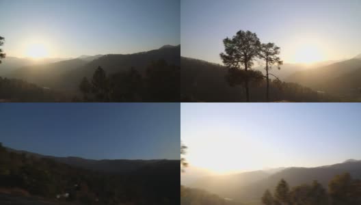日落时的山景高清在线视频素材下载