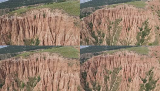 岩石形成的鸟瞰图Stob金字塔，里拉山，保加利亚高清在线视频素材下载