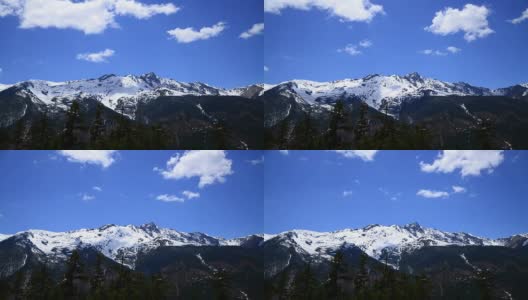 延时:雪山景观和云景高清在线视频素材下载