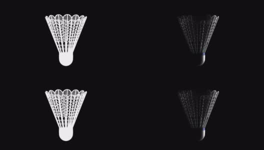Badminton rotating loop isolated with luma matte高清在线视频素材下载