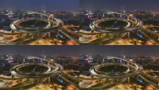 上海南浦大桥-时间流逝高清在线视频素材下载