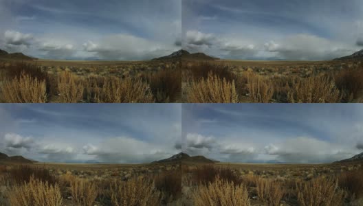 犹他州干涸湖床周围的草原高清在线视频素材下载