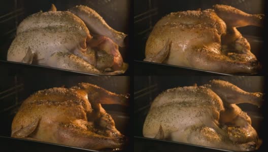 用烤箱煮鸡肉高清在线视频素材下载