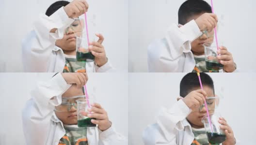男孩的实验科学高清在线视频素材下载